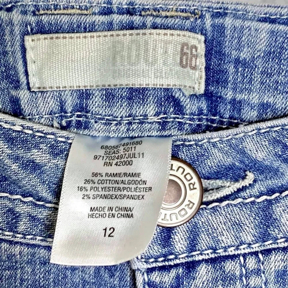Route 66 Girls Y2K Light Wash Denim Mini Skirt Size 12